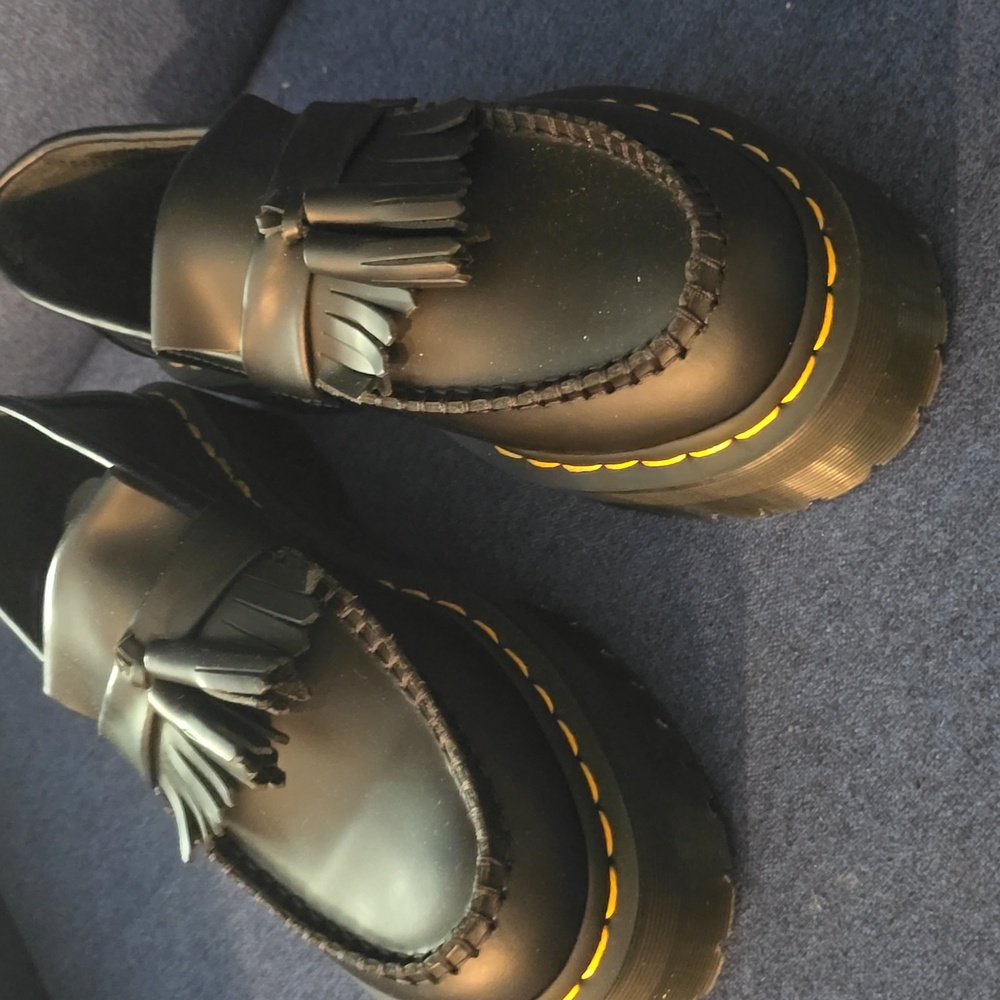 Dr. Martens Adrian Quad Leather Platform Tassel  Loafers Womens Size 7